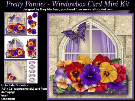 Pretty Pansies - Windowbox Card Mini Kit