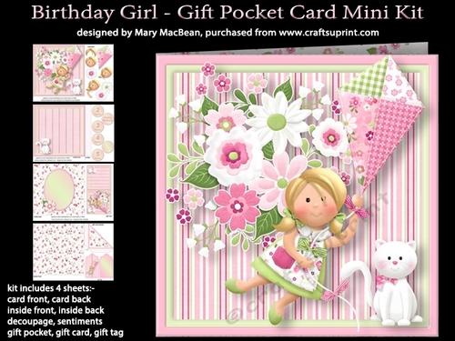 Birthday Girl - Gift Pocket Card Mini Kit