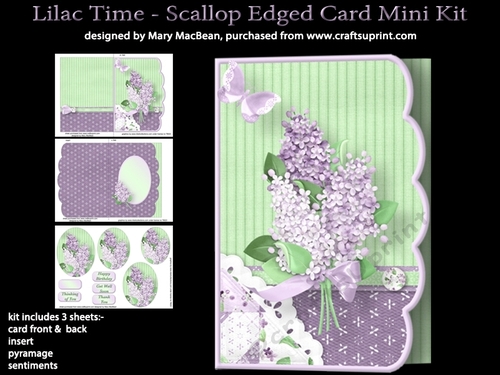 Lilac Time - Scallop Edged Card Mini Kit