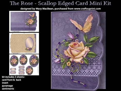 The Rose - Scallop Edged Card Mini Kit