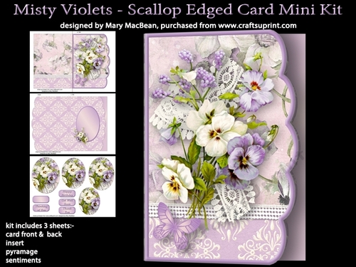 Misty Violets - Scallop Edged Card Mini Kit
