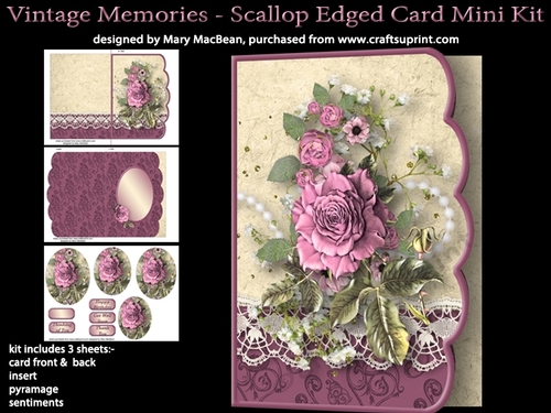Vintage Memories - Scallop Edged Card Mini Kit