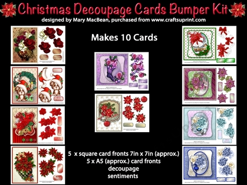 Christmas Decoupage Cards Bumper Kit