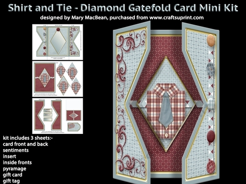 Shirt and Tie - Diamond Gatefold Card MIni Kit