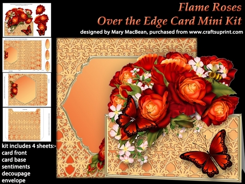 Flame Roses - Over the Edge Card Mini Kit