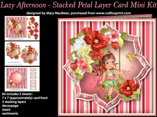 Lazy Afternoon - Stacked Petal Layer Card Mini Kit