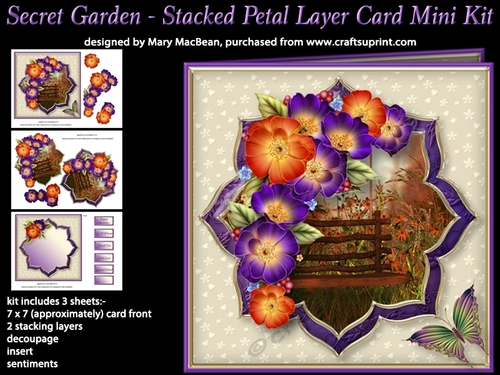 Secret Garden - Stacked Petal Layer Card Mini Kit