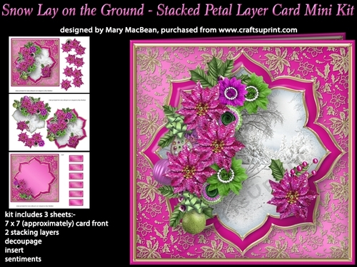 Snow Lay on the Ground - Stacked Petal Layer Card Mini Kit