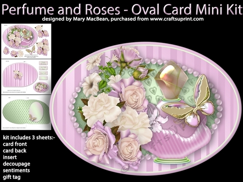Perfume and Roses - Oval Card Mini Kit