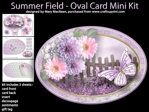 Summer Field - Oval Card Mini Kit