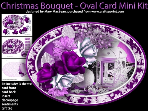 Christmas Bouquet - Oval Card Mini Kit