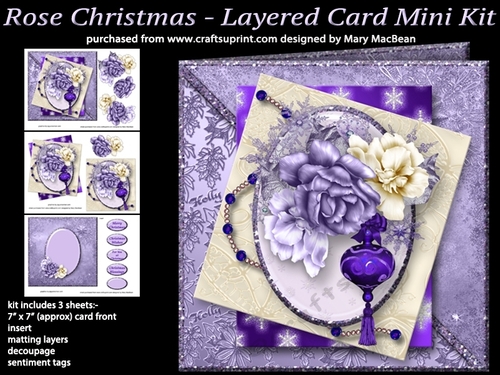 Rose Christmas - Layered Card Mini Kit