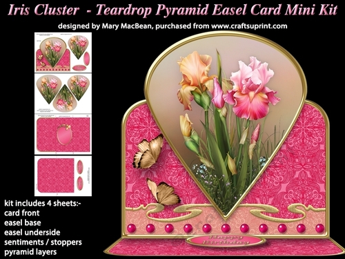 Iris Cluster - Teardrop Pyramid Easel Card Mini Kit