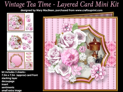 Vintage Tea Time - Layered Card Mini Kit