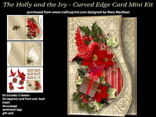 The Holly and the Ivy - Curved Edge Card Mini Kit
