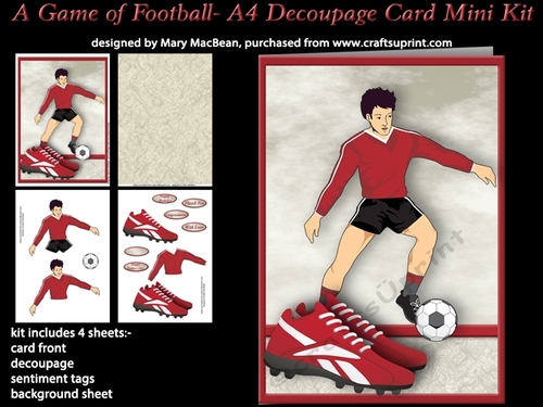 A Game of Football - A4 Decoupage Card MIni Kit