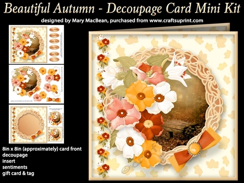 Beautiful Autumn - Decoupage Card Mini Kit