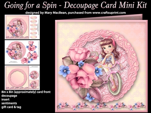Going for a Spin - Decoupage Card Mini Kit