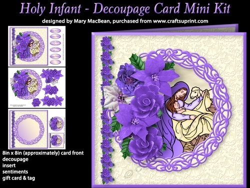 Holy Infant - Decoupage Card Mini Kit