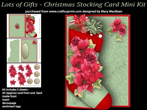 Lots of Gifts - Christmas Stocking Card Mini Kit