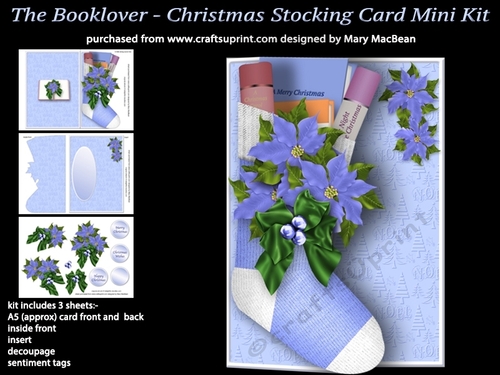 The Booklover - Christmas Stocking Card Mini Kit