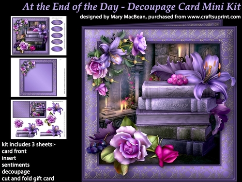 At the End of the Day - Decoupage Card Mini Kit