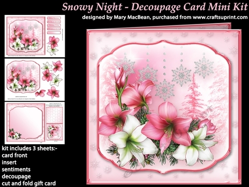 Snowy Night - Decoupage Card