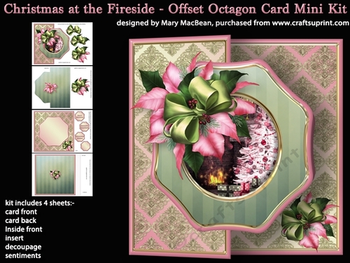 Christmas at the Fireside - Offset Octagon Card Mini Kit