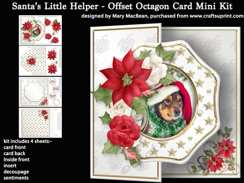 Santas Little Helper - Offset Octagon Card Mini Kit