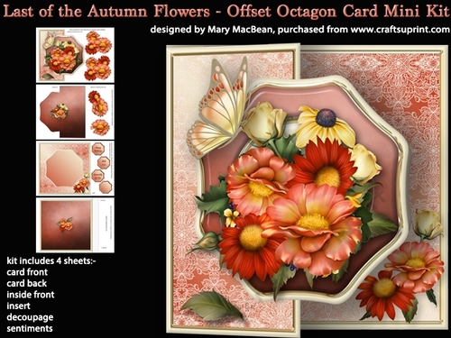 Last of the Autumn Flowers - Offset Octagon Card Mini Kit