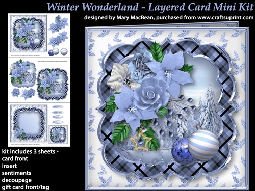 Winter Wonderland Layered Card Mini Kit