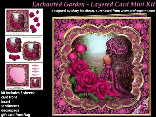 Enchanted Garden Layered Card Mini Kit