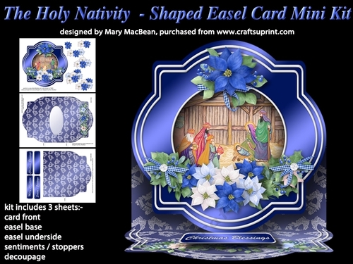 The Holy Nativity - Shaped Easel Card Mini Kit