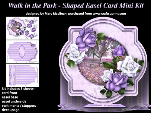 Walk in the Park- Shaped Easel Card Mini Kit