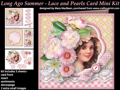 Long Ago Summer - Lace and Pearls Card Mini Kit