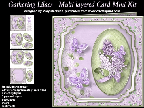 Gathering Lilacs - Multi-layered Card Mini Kit