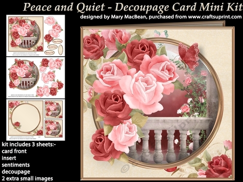 Peace and Quiet - Decoupage Card Mini Kit