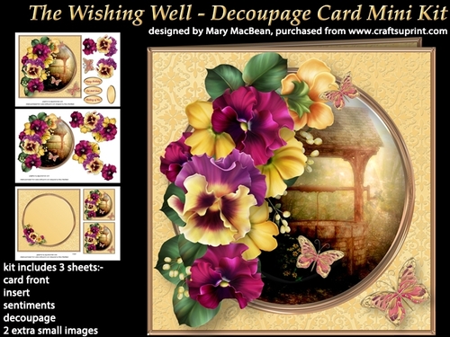 The Wishing Well - Decoupage Card Mini Kit