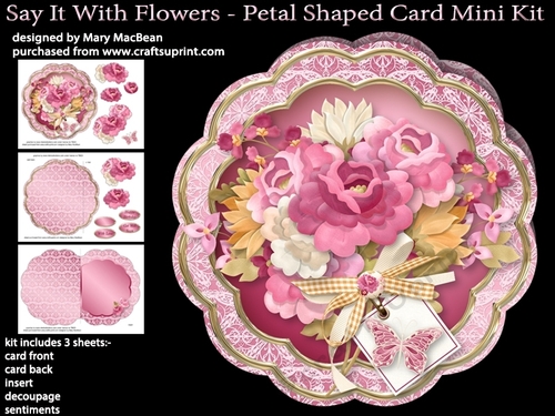 Say it With Flowers - Petal Shaped Card Mini Kit