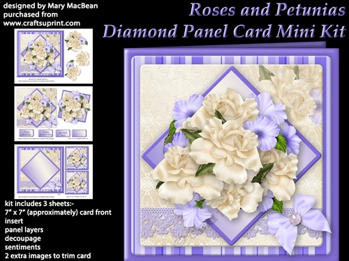 Roses and Petunias - Diamond Panel Card Mini Kit
