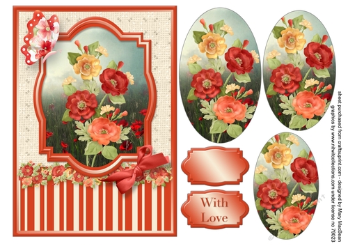 Field of Poppies Pyramid Card Front