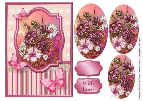 Fields of Flowers Pyramid Card Front