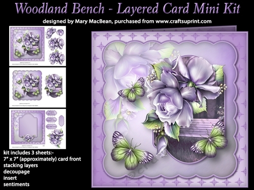 Woodland Bench - Layered Card Mini Kit