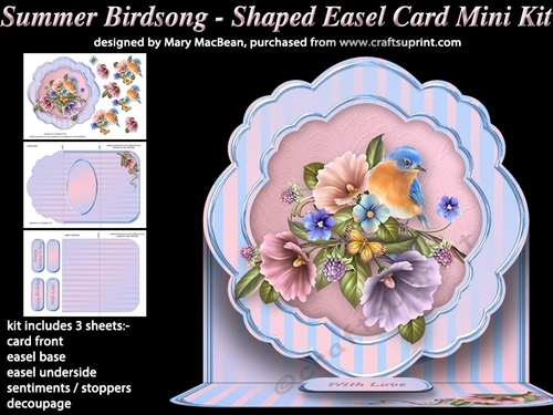 Summer Birdsong - Shaped Easel Card