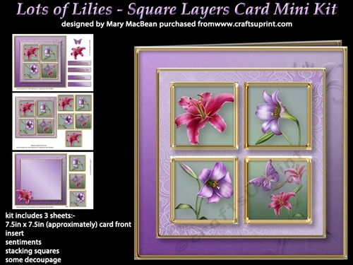 Lots of Lilies - Square Layers Card Mini Kit