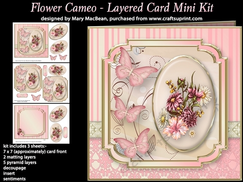 Flower Cameo - Layered Card Mini Kit