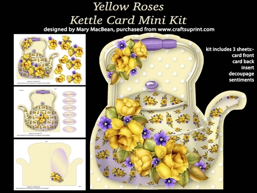 Yellow Roses - Kettle Card Mini Kit