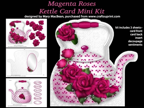 Magenta Roses - Kettle Card Mini Kit
