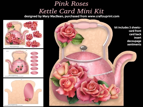 Pink Roses - Kettle Card Mini Kit