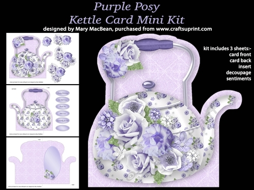 Purple Posy - Kettle Card Mini Kit